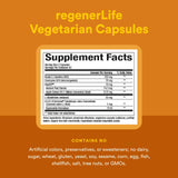 RegenerLife Natural Factors: extraits tourbe et pomme utilisés dans la formule.