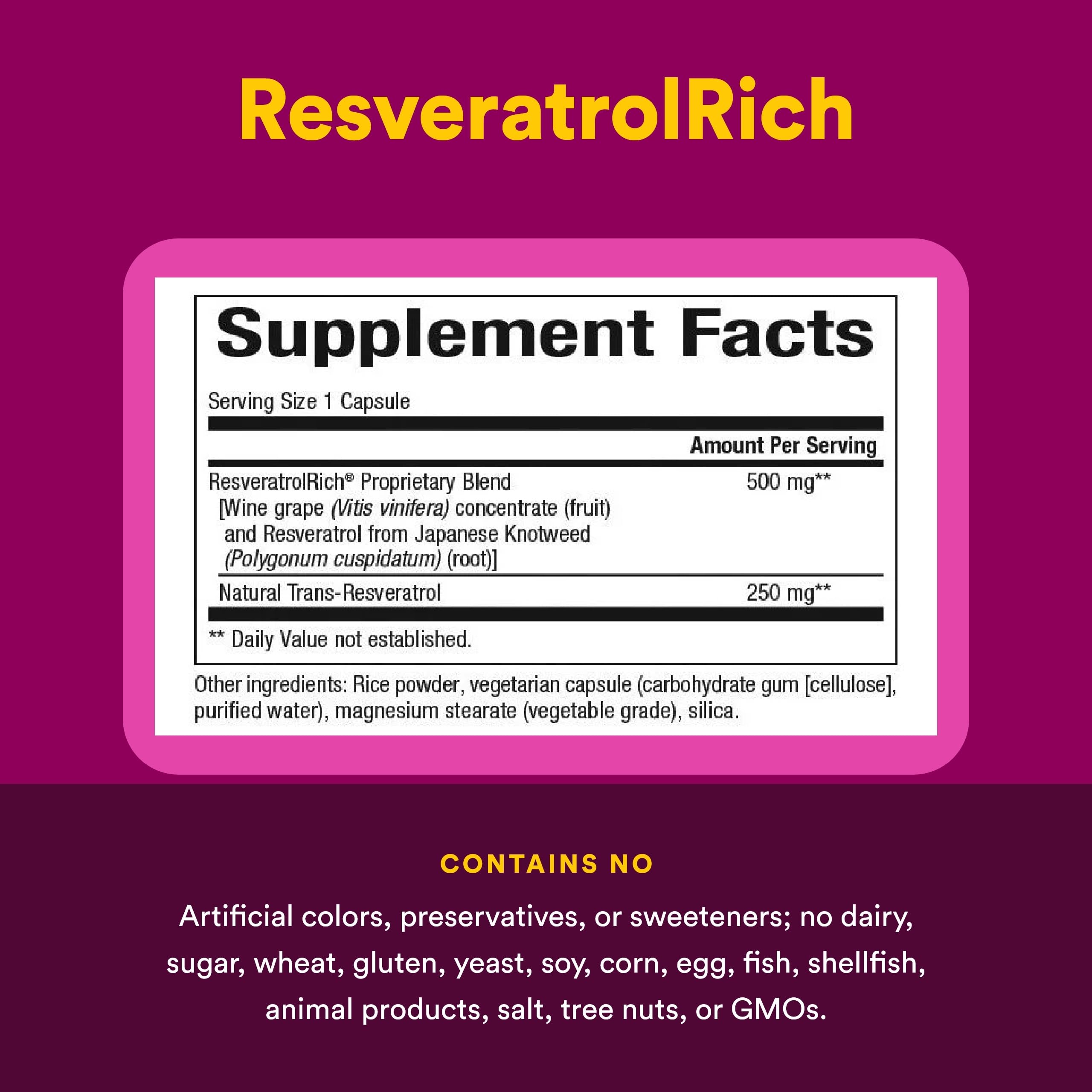 Natural Factors ResveratrolRich – boîte imprimée, emballage durable et design clair