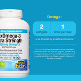 RxOmega-3 Natural Factors, bienfaits-coeur-cerveau: soutien potentiel grâce à EPA et DHA.