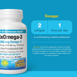 RxOmega-3 Natural Factors: bouteille-60-softgels pratique et facile à intégrer dans la routine.