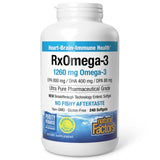 Natural Factors RxOmega-3 – bouteille visible, soutien potentiel du cœur et de la circulation.