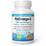 RxOmega-3 Natural Factors, capsule-santé-coeur: soutien potentiel pour la santé cardiaque avec EPA et DHA.