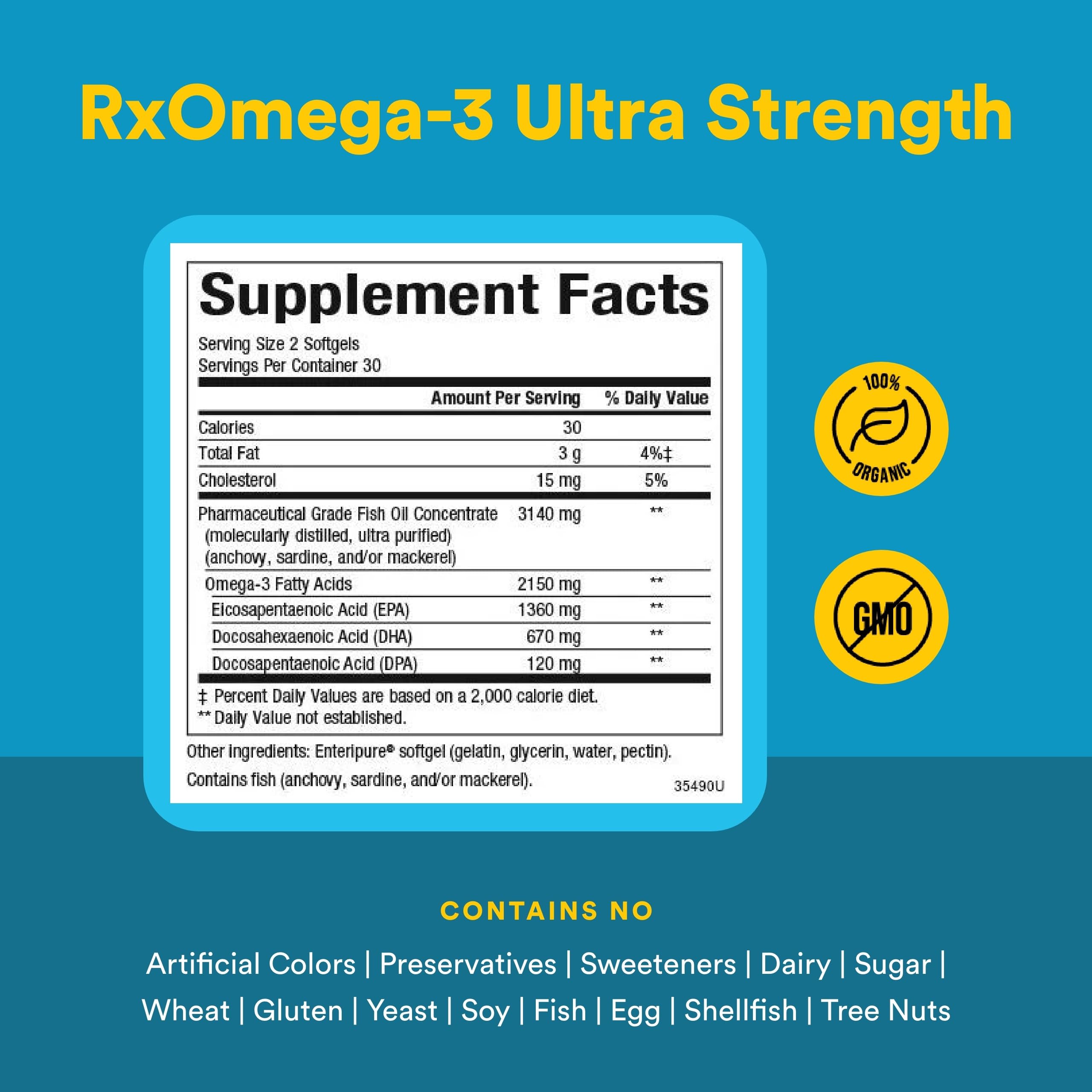 RxOmega-3 Natural Factors, contenu-epa-dha: formule riche en EPA et DHA.