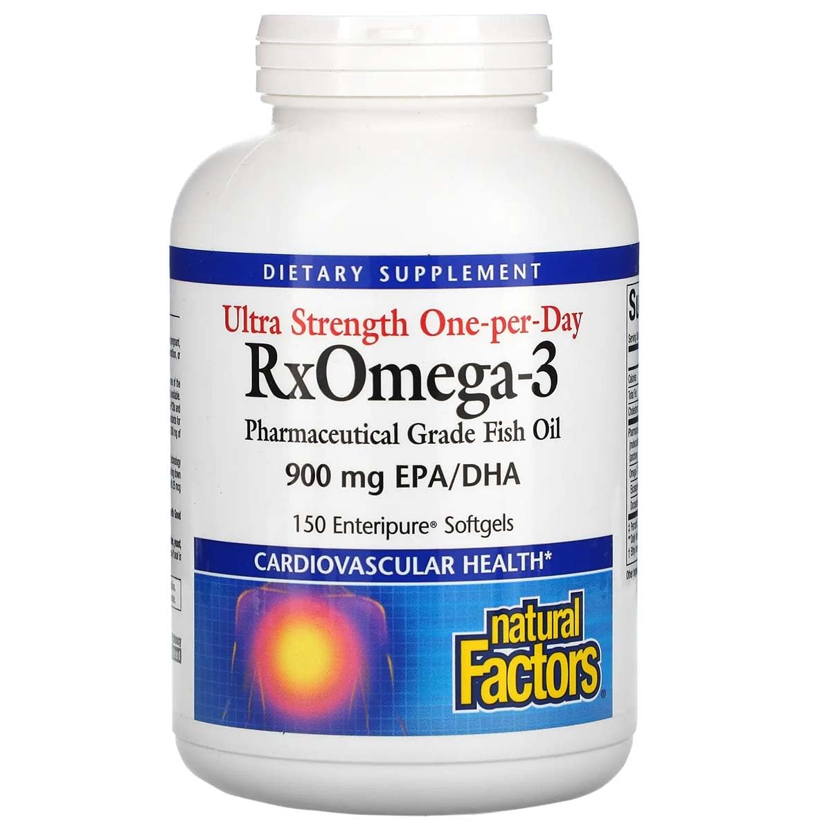 RxOmega-3 DHA/EPA, dosage généreux pour cerveau et cœur.