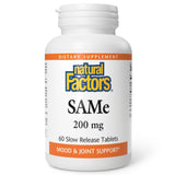 Natural Factors SAMe 200 mg – boîte élégante pour le bien-être quotidien
