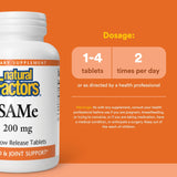 Natural Factors SAMe 200 mg – soutien santé des articulations et mobilité