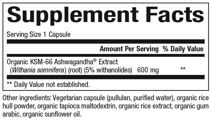 Natural Factors Stress-Relax Ashwagandha - capsules pour le soutien de l’énergie et du sommeil