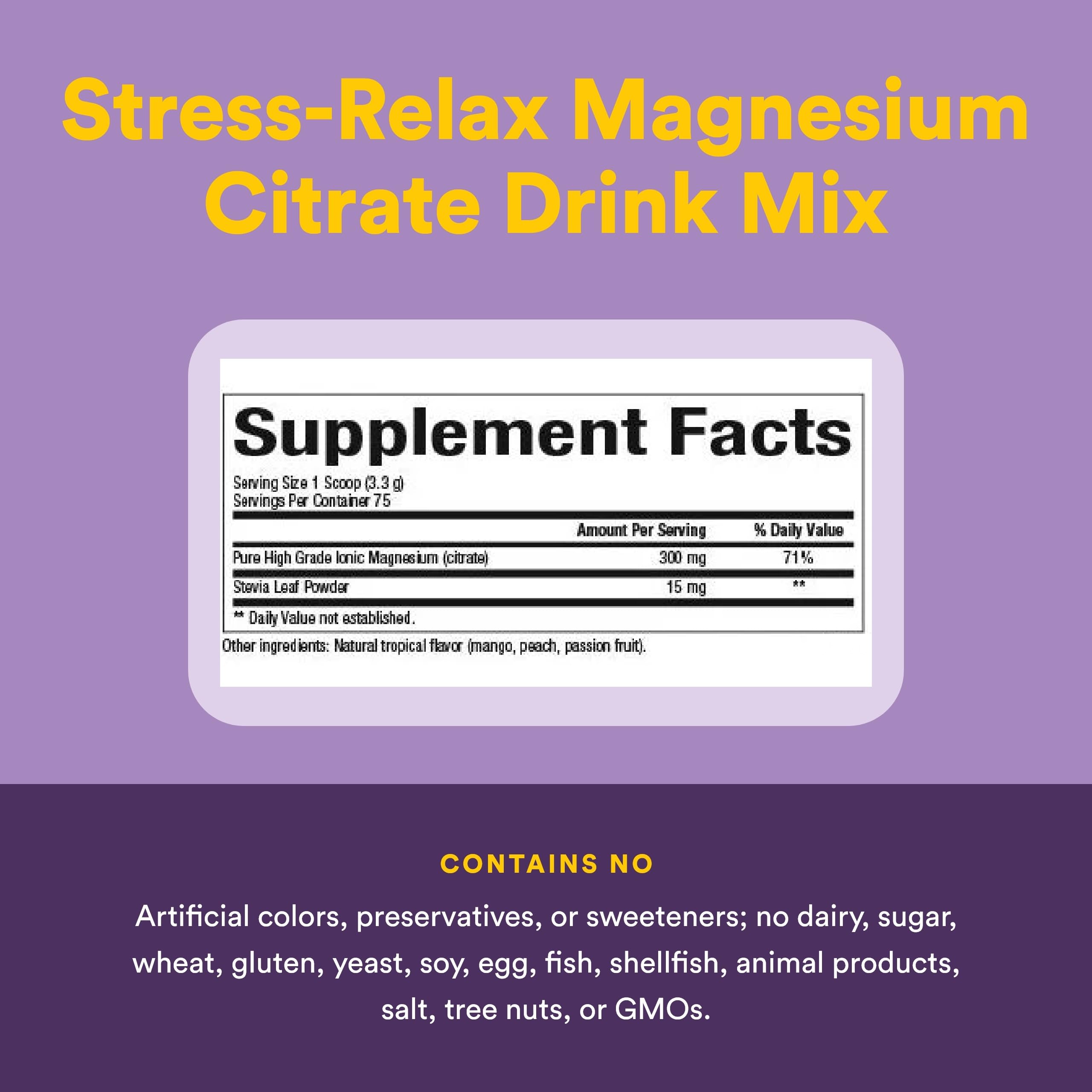 Stress-Relax Natural Factors, dissolution dans eau chaude pour boisson apaisante.
