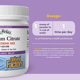 Stress-Relax Natural Factors, dose mesurée avec cuillère pour utilisation pratique.