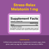 Natural Factors Stress-Relax Melatonine 1 mg – arôme menthe rafraîchissant pour favoriser la détente.