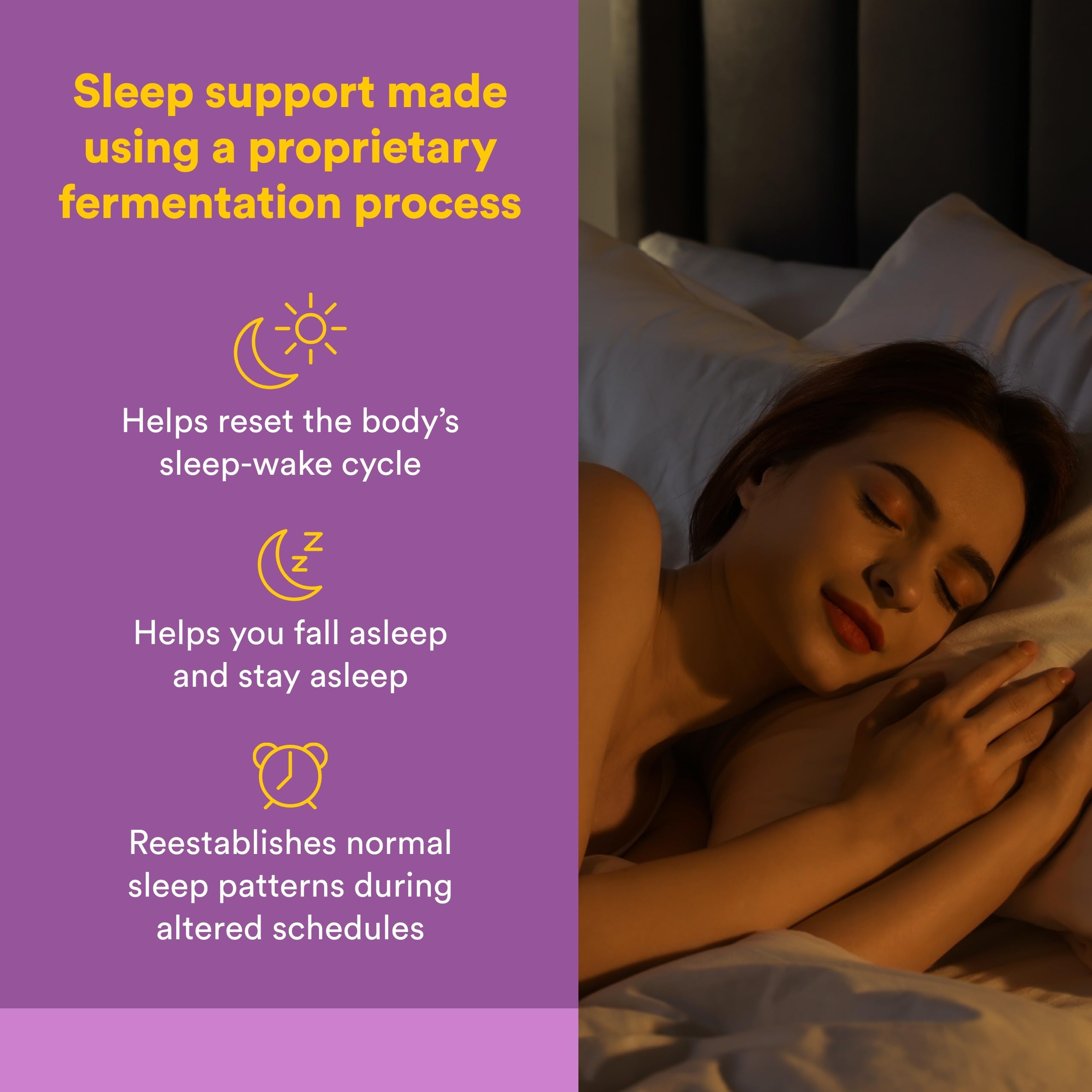 Natural Factors Stress-Relax Mélatonine Sommeil : image évoquant un sommeil réparateur.