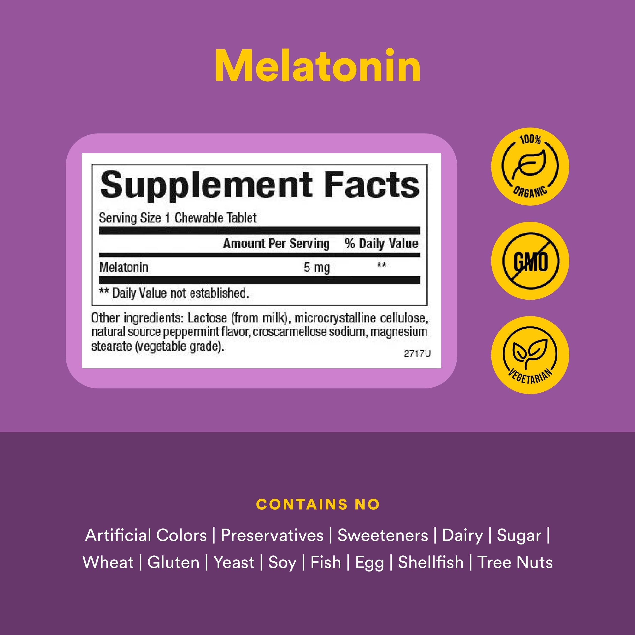 Natural Factors Stress-Relax Mélatonine, comprimé menthe: goût naturel et arôme rafraîchissant