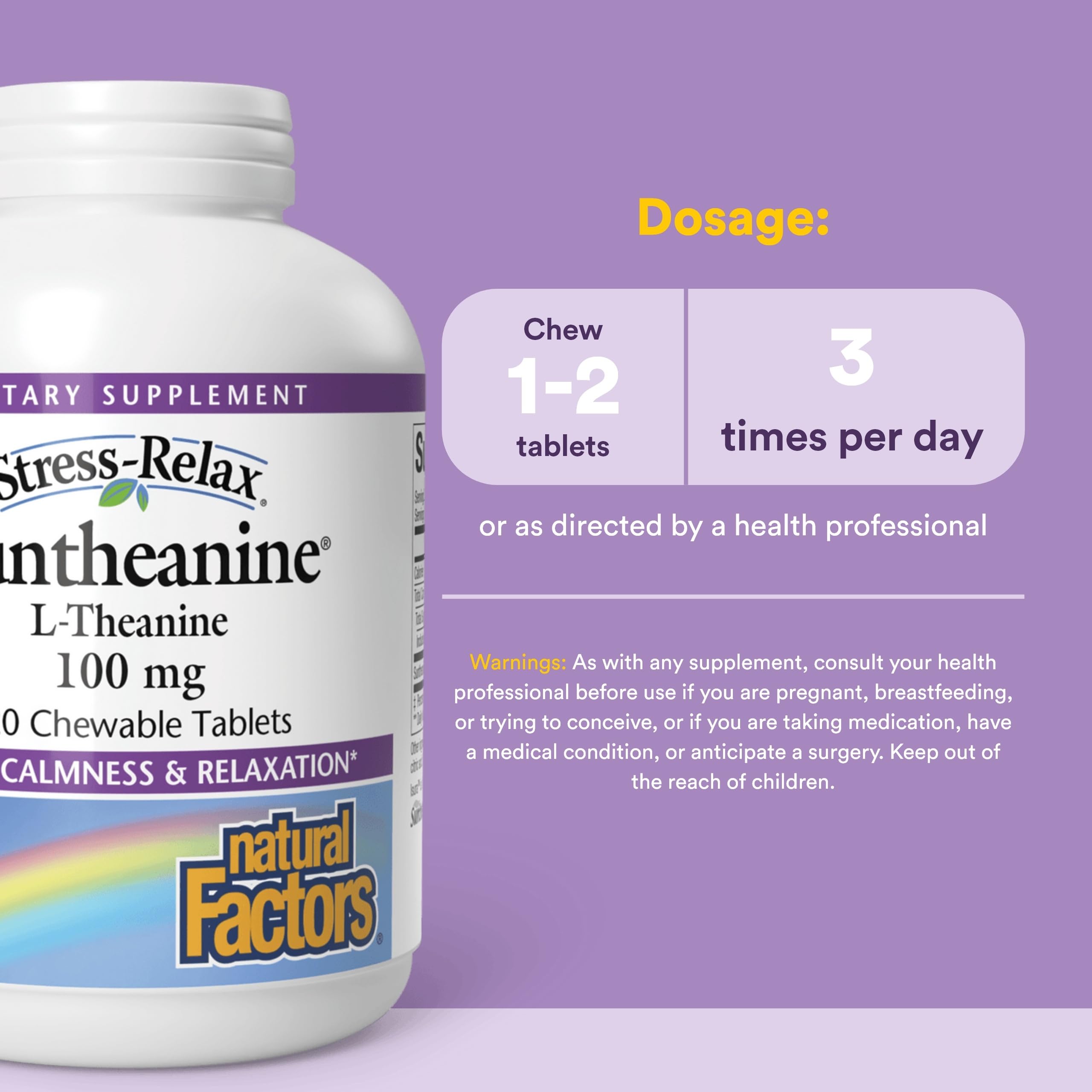 Tablettes mâchables Suntheanine – prise rapide pour concentration et détente
