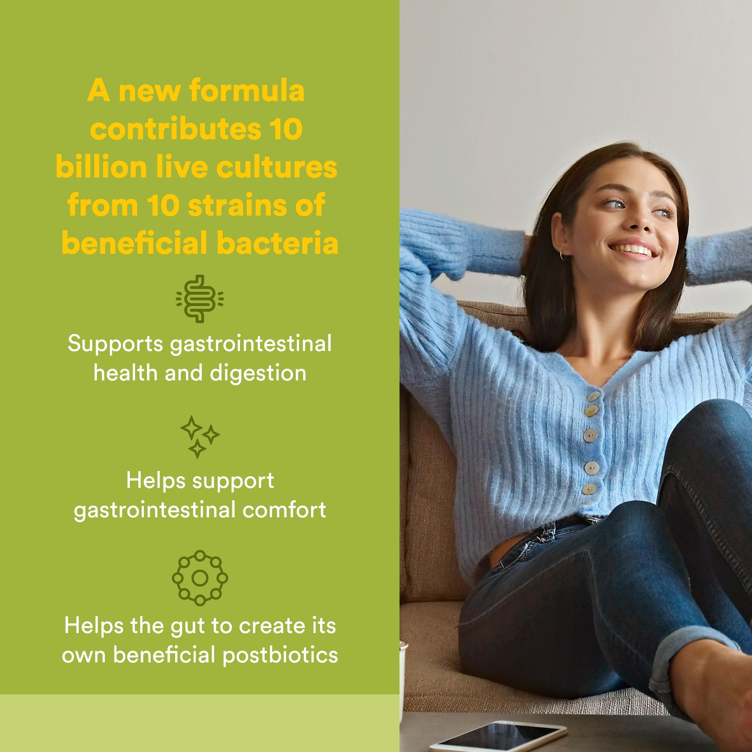 Natural Factors: capsule synbiotique avec 10 milliards de cellules actives.