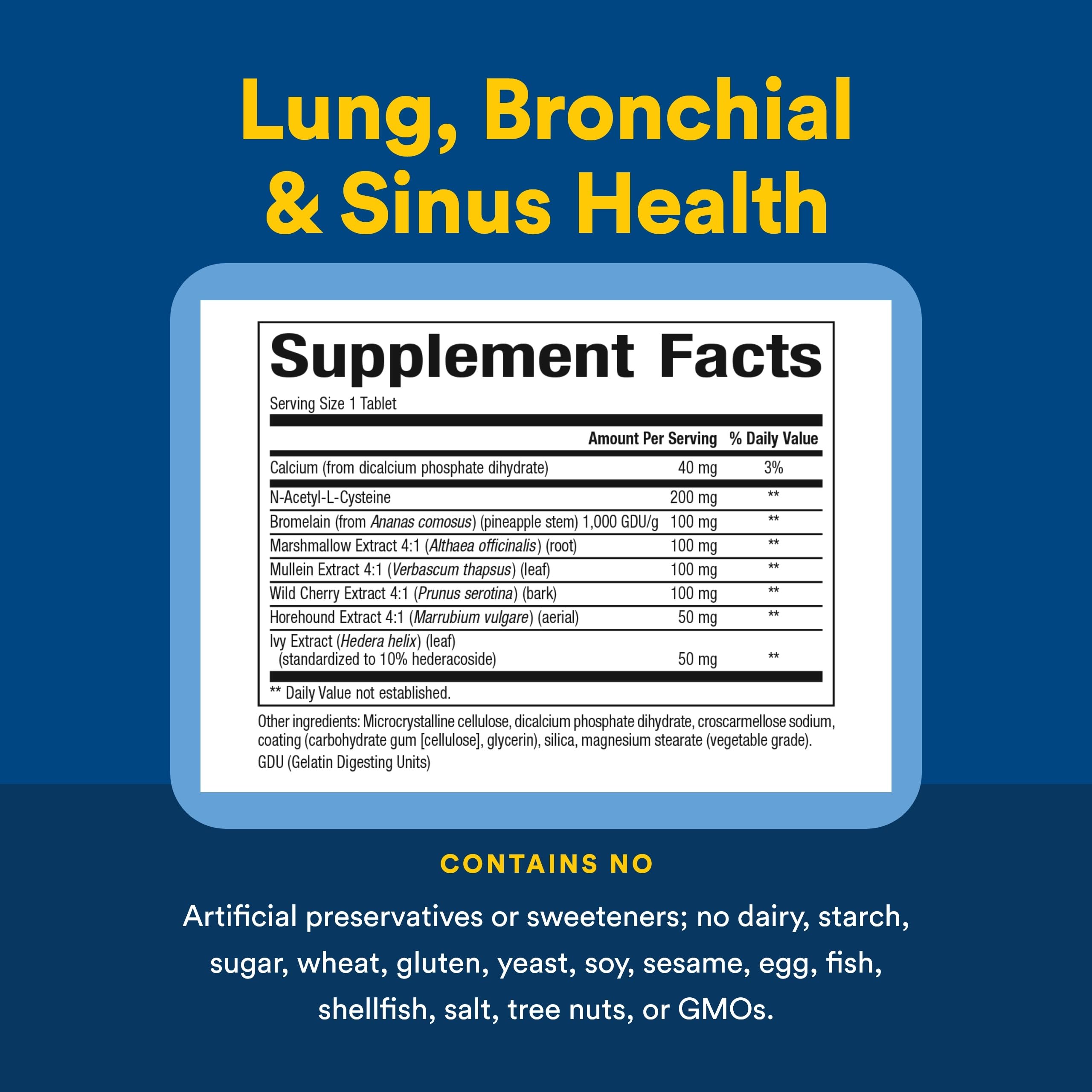 Natural Factors tablettes-sans-ogm-gluten-soja : formule sûre sans allergènes courants.