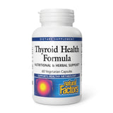 Bouteille Natural Factors Thyroid Health Formula, soutien naturel pour l'énergie quotidienne.