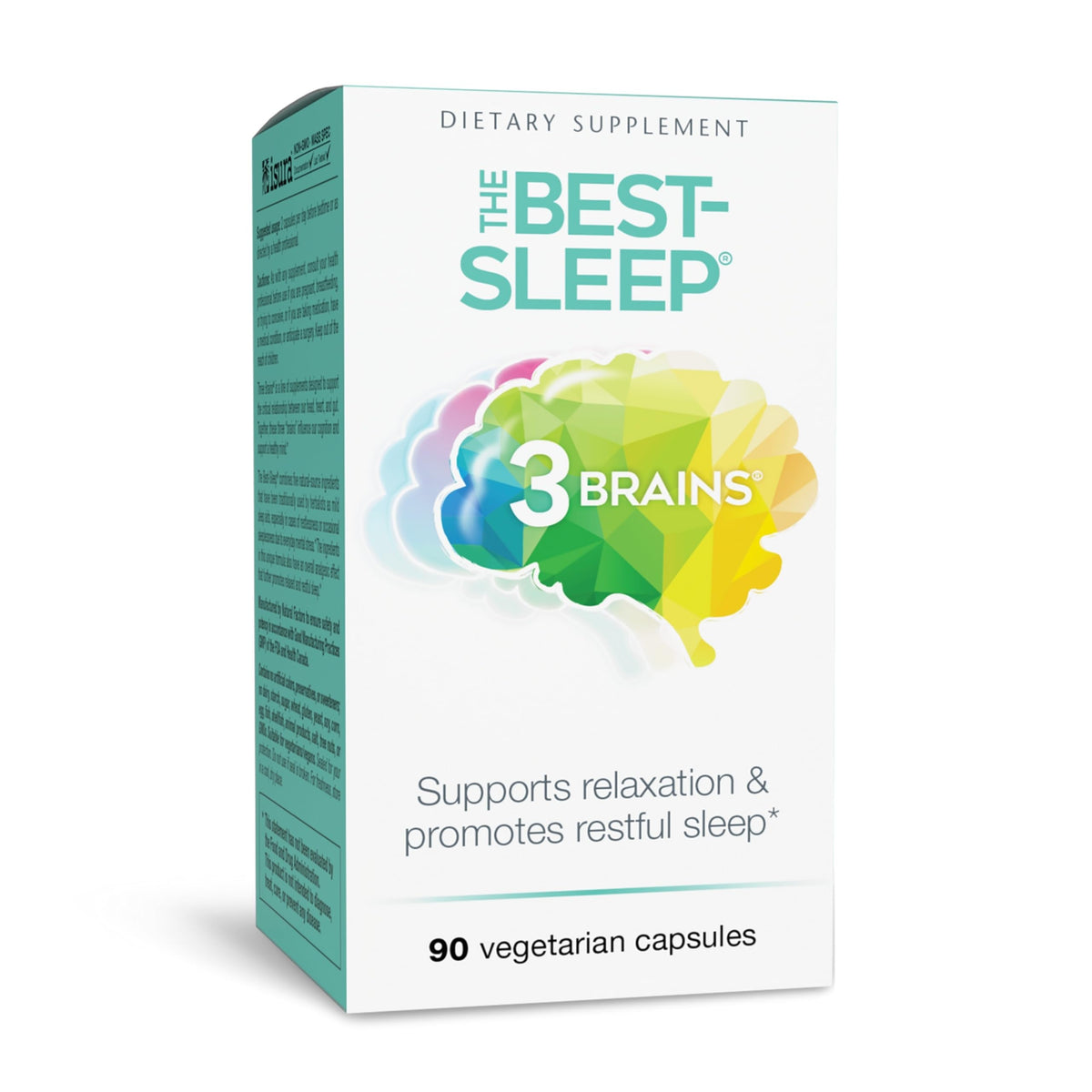 Natural Factors 3 Brains boîte – présentation du produit pour un rituel de sommeil potentiellement relaxant