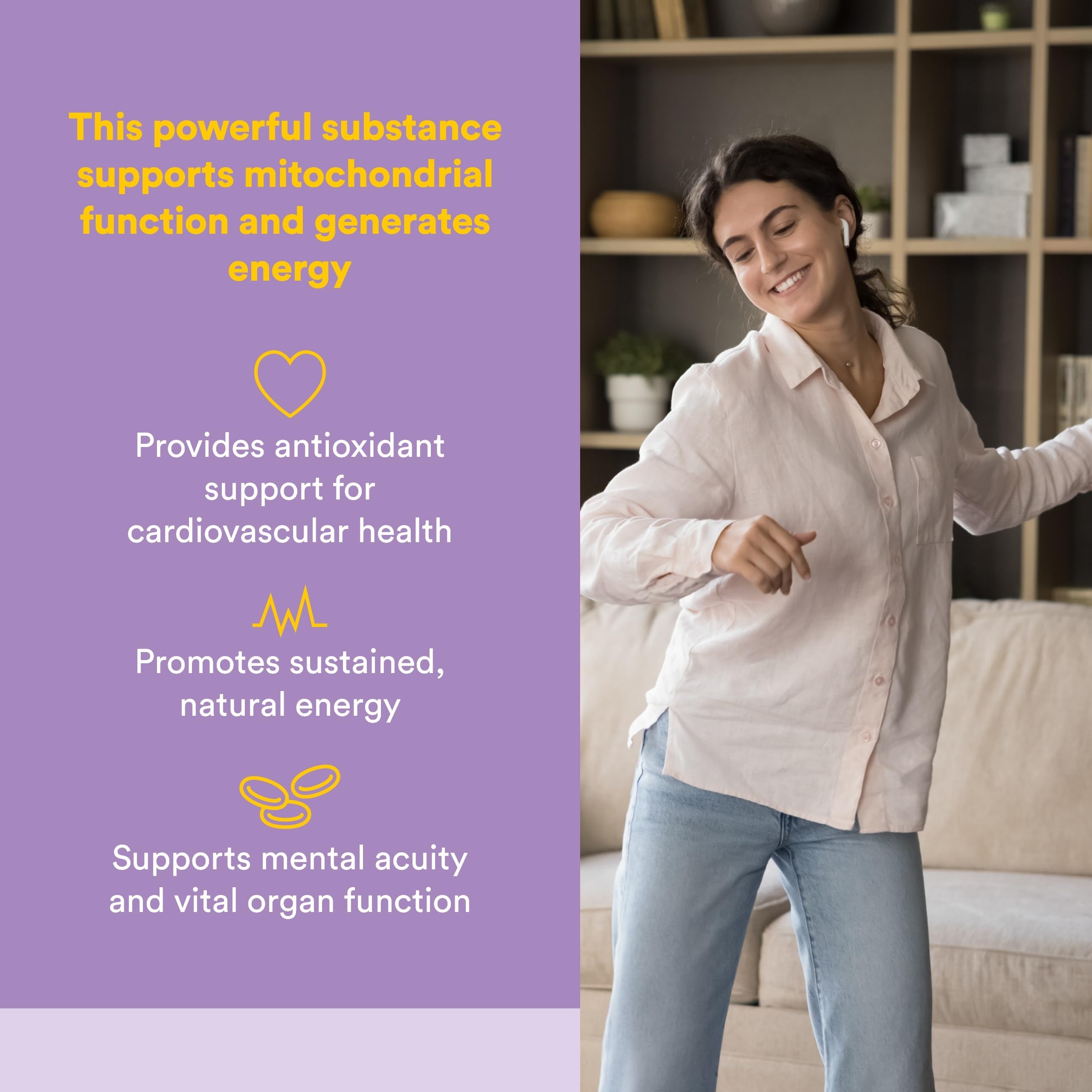 Étiquette claire Natural Factors Ubiquinol 200 mg, pour choisir rapidement.
