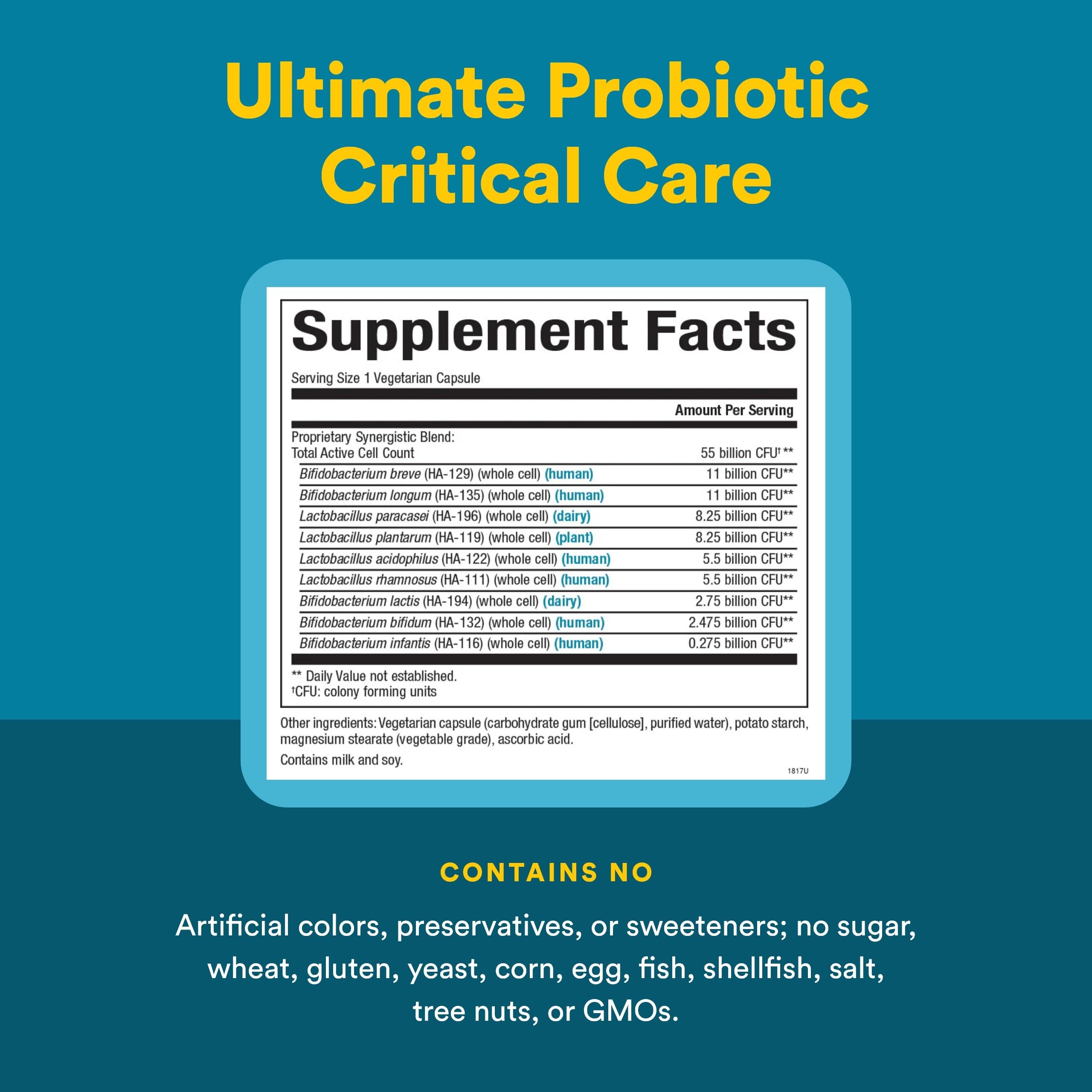 Natural Factors Ultimate Probiotic Critical Care – dose quotidienne prête à l’emploi.
