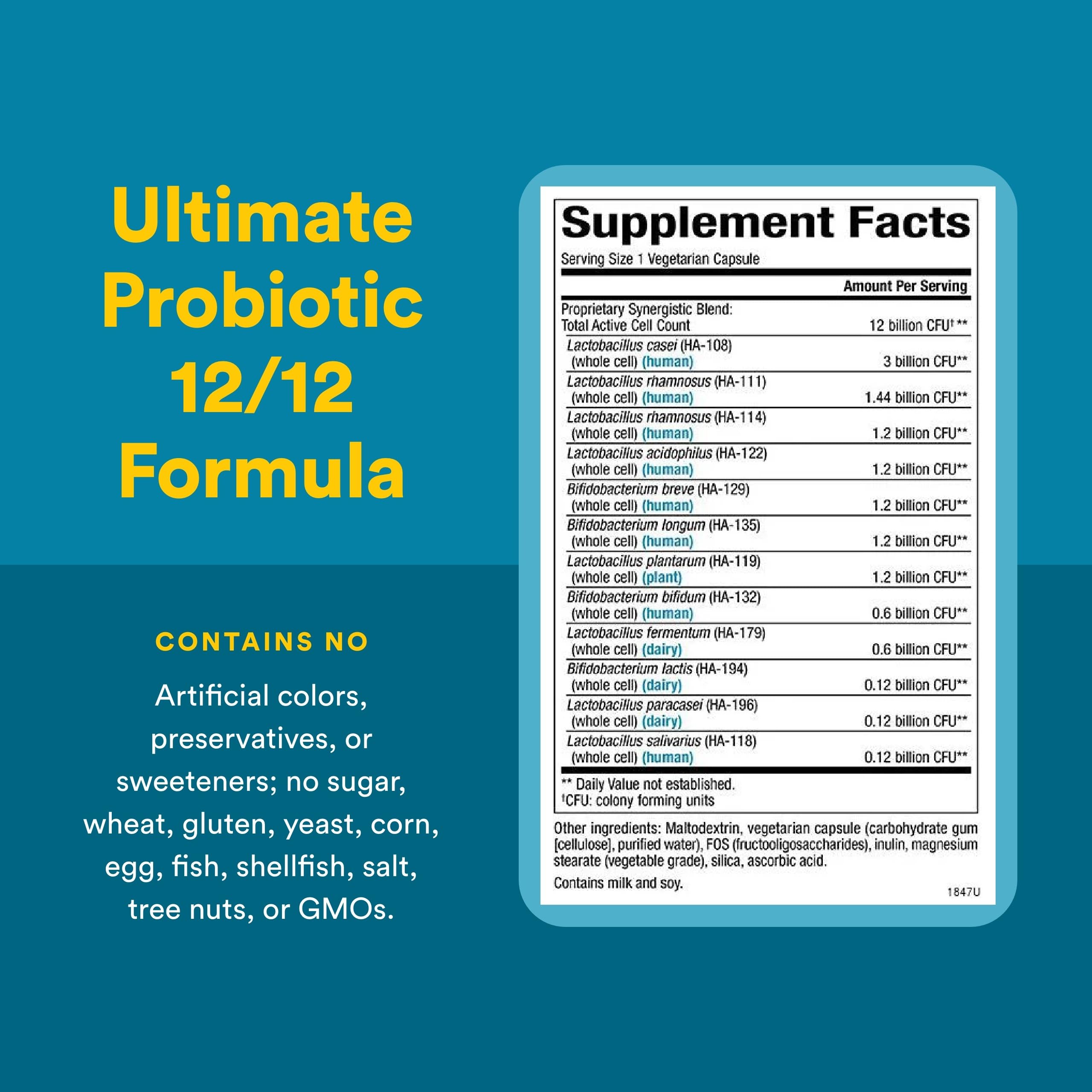 Natural Factors Ultimate Probiotic - dose quotidienne facile lors des repas.