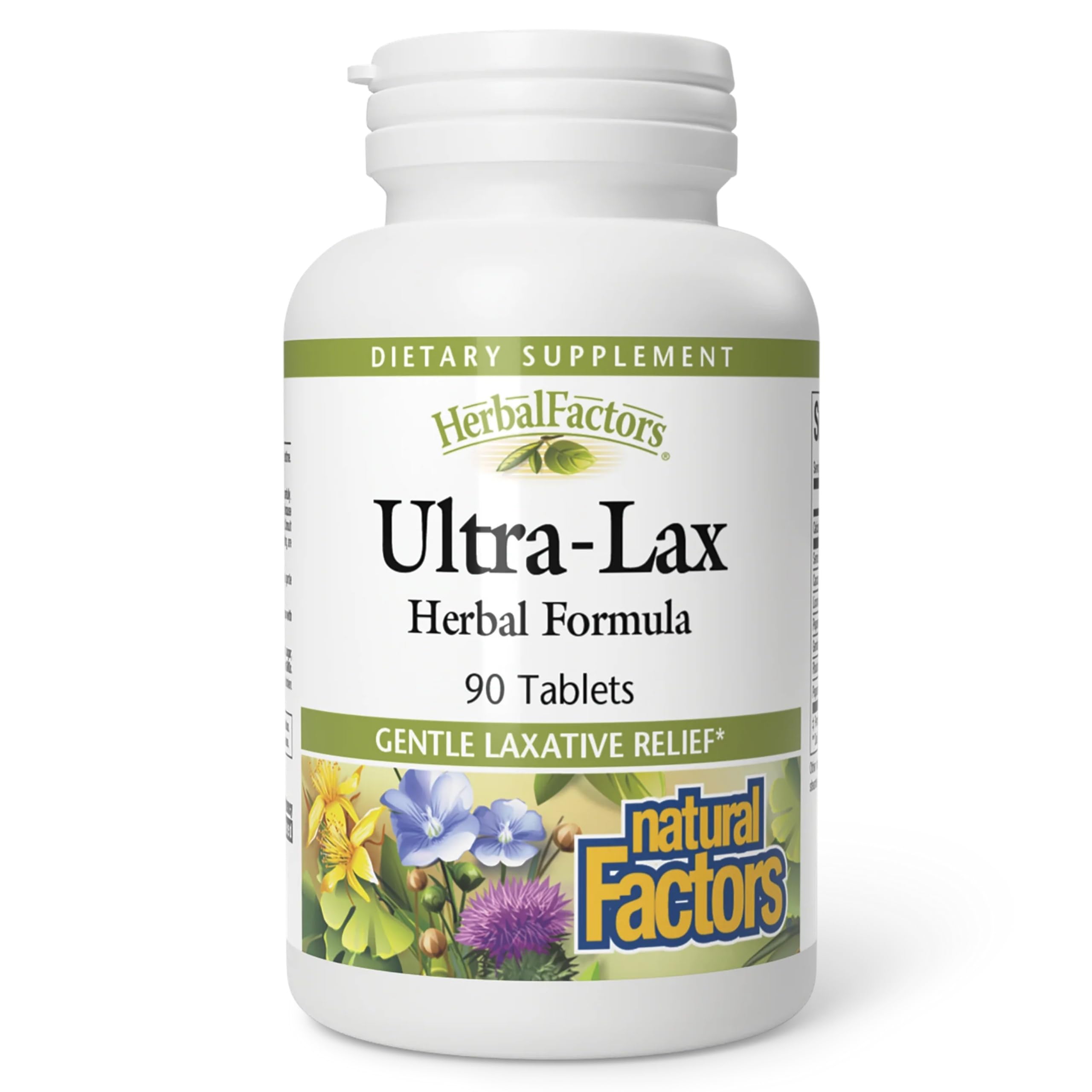Bouteille HerbalFactors Ultra-Lax par Natural Factors prête à l'usage quotidien.
