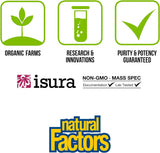 Natural Factors Végan: produit sans ingrédients d’origine animale.