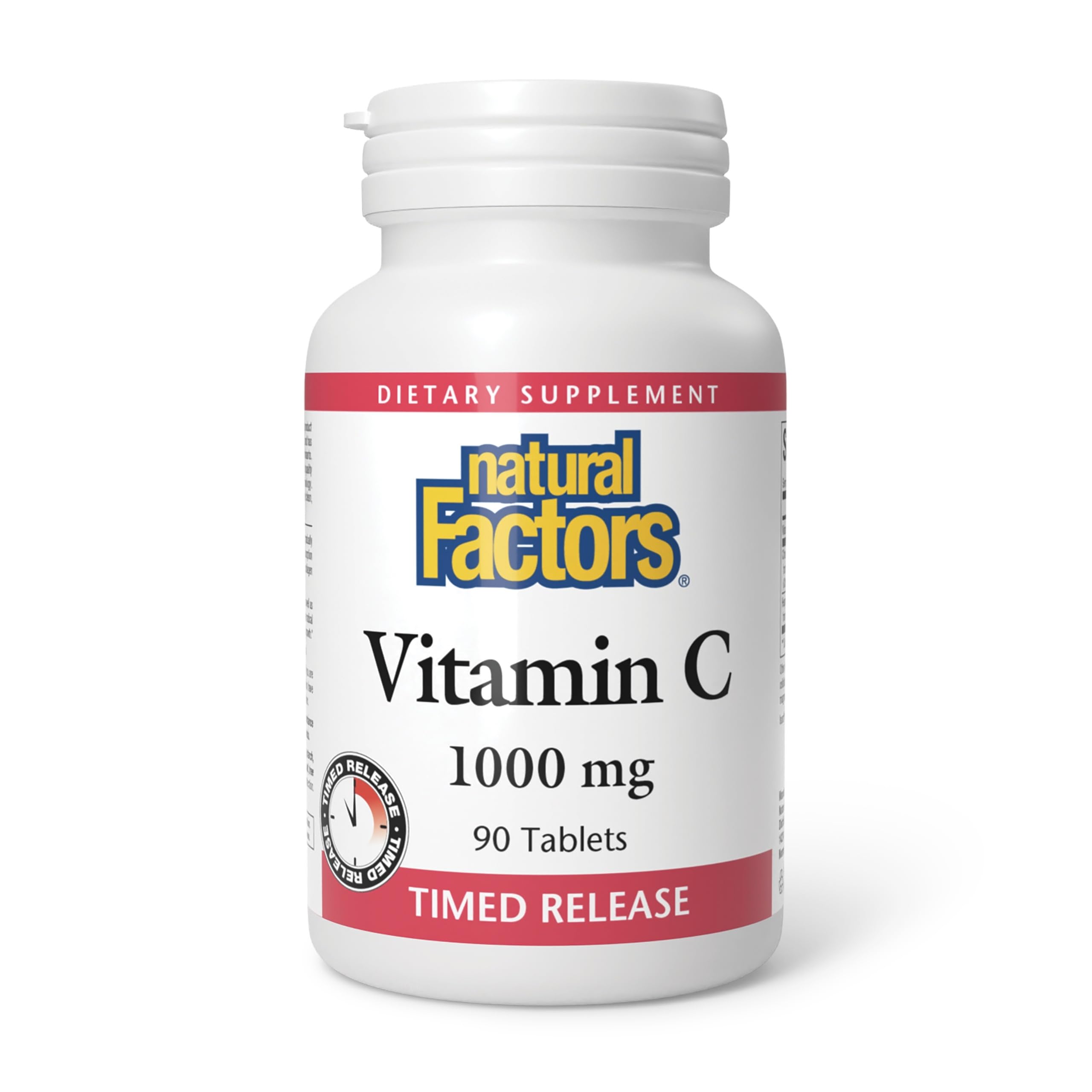 Natural Factors Vitamine C 1000 mg libération lente, boîte pratique.
