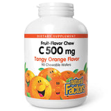 Natural Factors Vitamine C 500 mg pour enfants, gomme orange, soutien quotidien des dents
