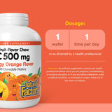 Natural Factors Vitamine C 500 mg, ingrédients citrus bioflavonoïdes pour enfants