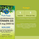 Natural Factors Vitamine D3 – etiquette-label claire et information d’usage