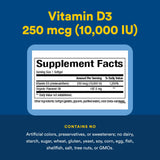 Étiquette lisible de Vitamine D3 Natural Factors affichant les informations clés.