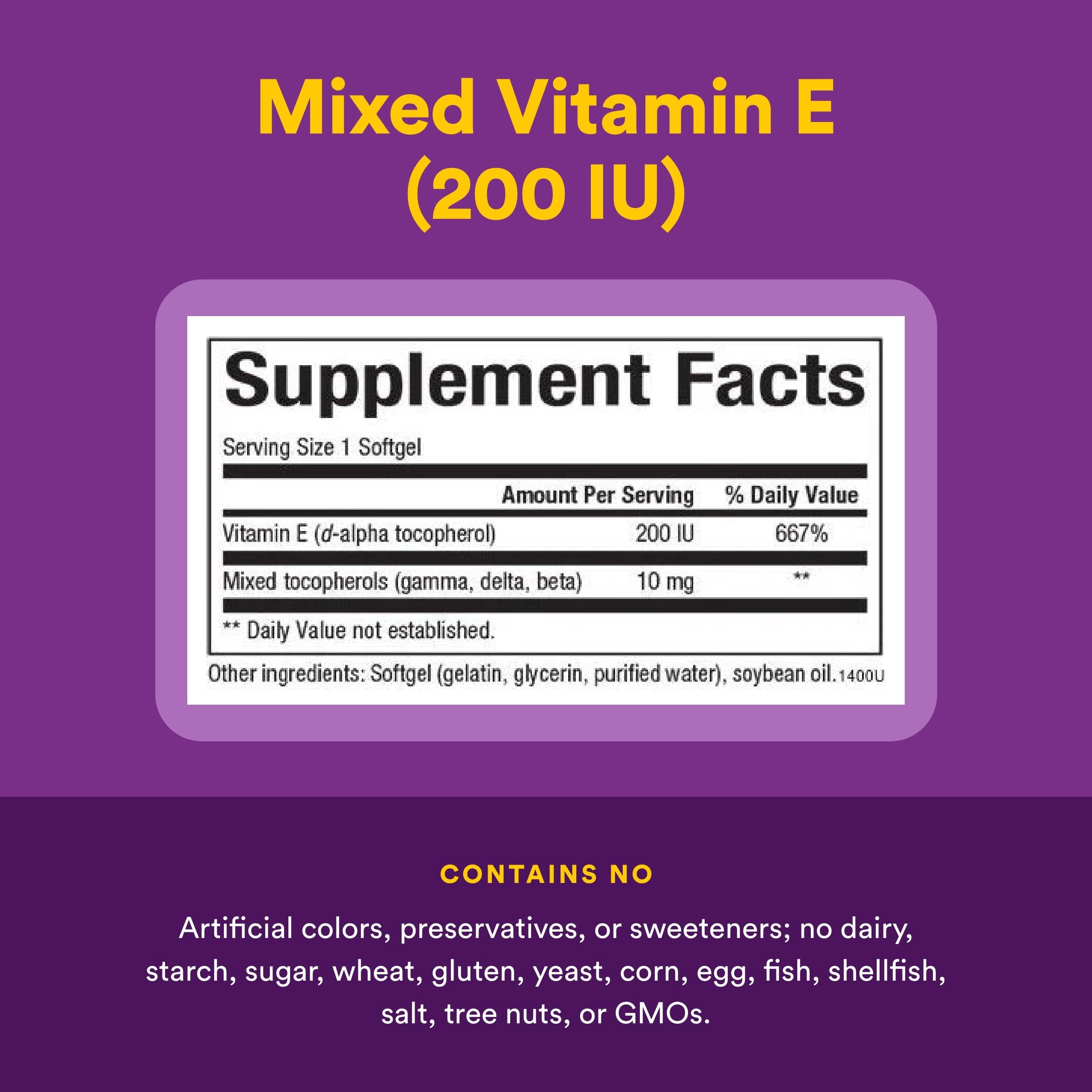 Natural Factors Vitamin E Mixte – emballage recyclable et traçabilité.