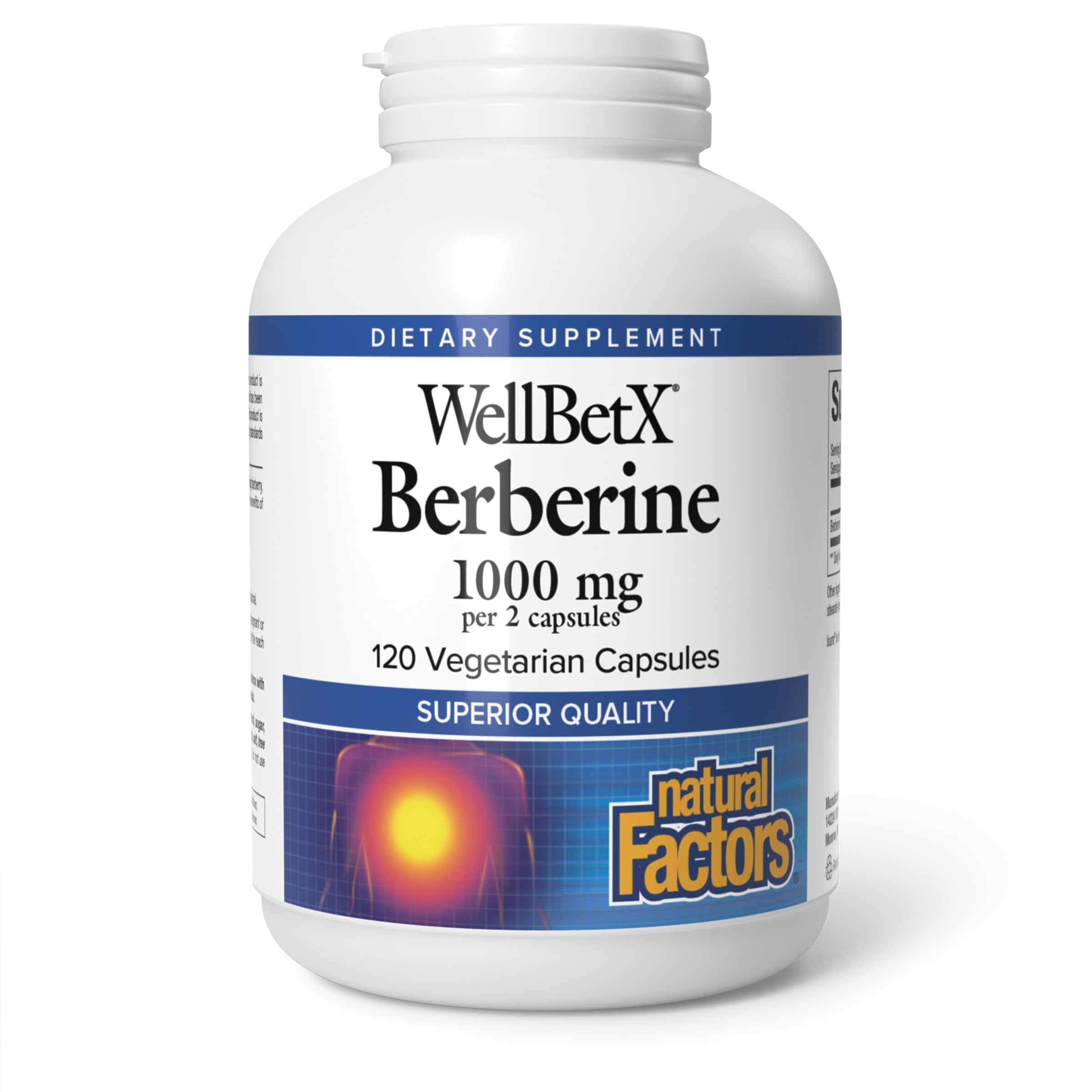 Natural Factors WellBetX Berberine – bouteille prête à soutenir le métabolisme
