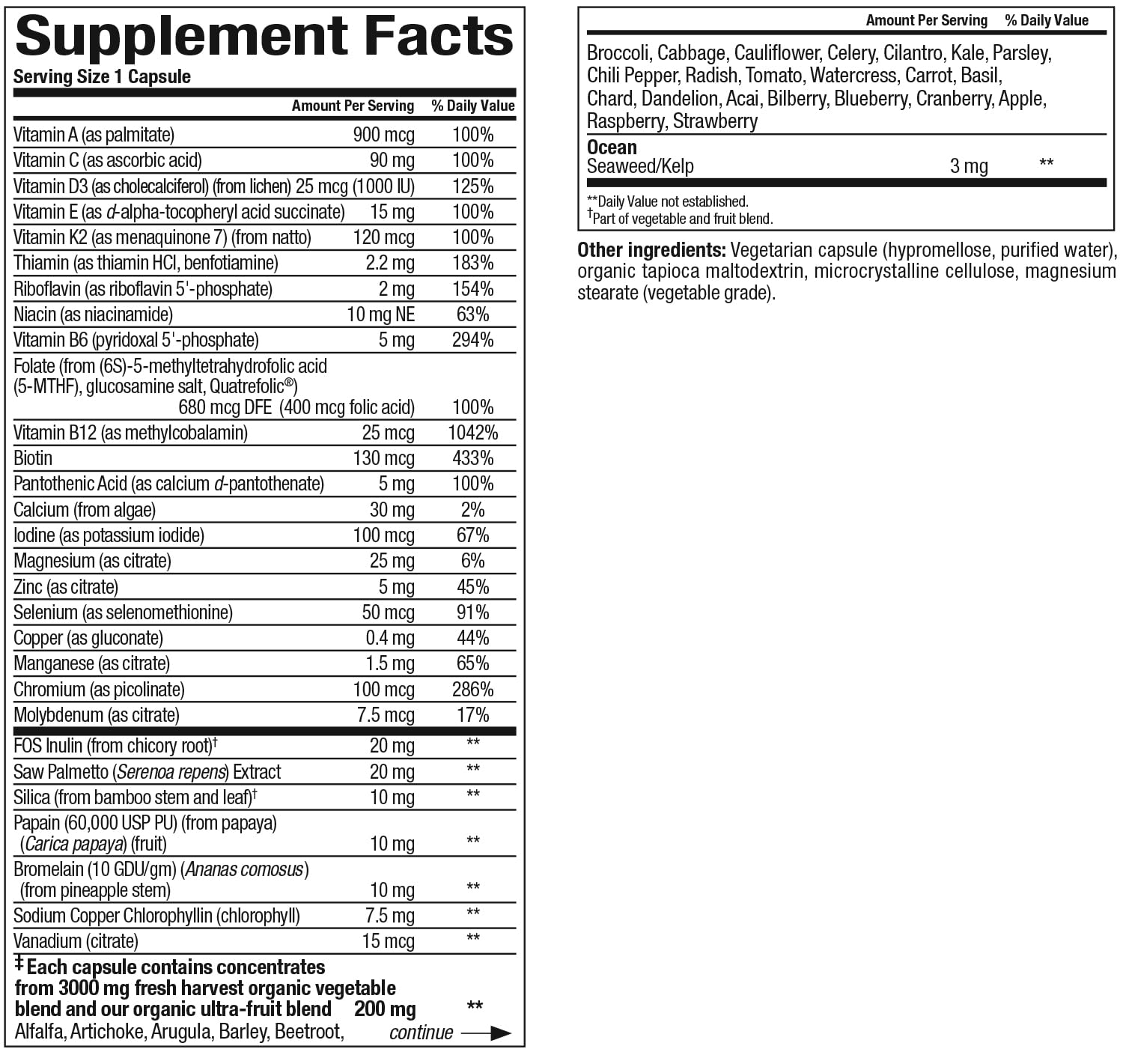 Natural Factors Whole Earth & Sea, capsules végétariennes pour soutien nutritionnel masculin.