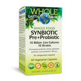 Natural Factors Whole Earth Sea: bouteille montrant une formulation synbiotique végétale.