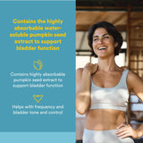 Capsules BladderSense de Natural Factors, faciles à prendre au quotidien.