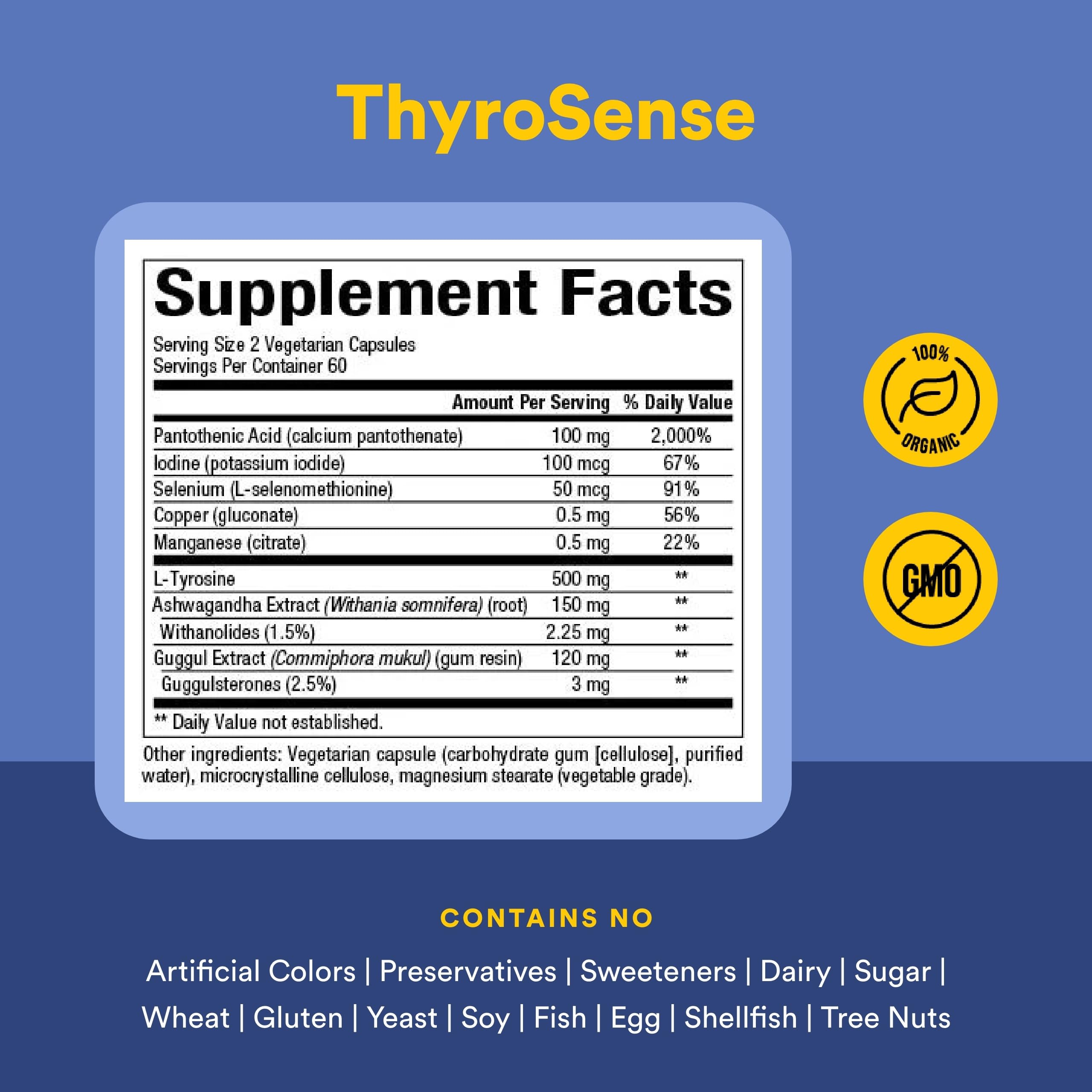 Capsules végétariennes ThyroSense faciles à intégrer dans la routine quotidienne.