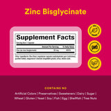 Natural Factors Zinc Bisglycinate dose quotidienne pratique et format gélules végétariennes.