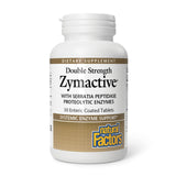 Natural Factors Zymactive : bouteille de tablettes enteriques double-force prête à l’emploi.