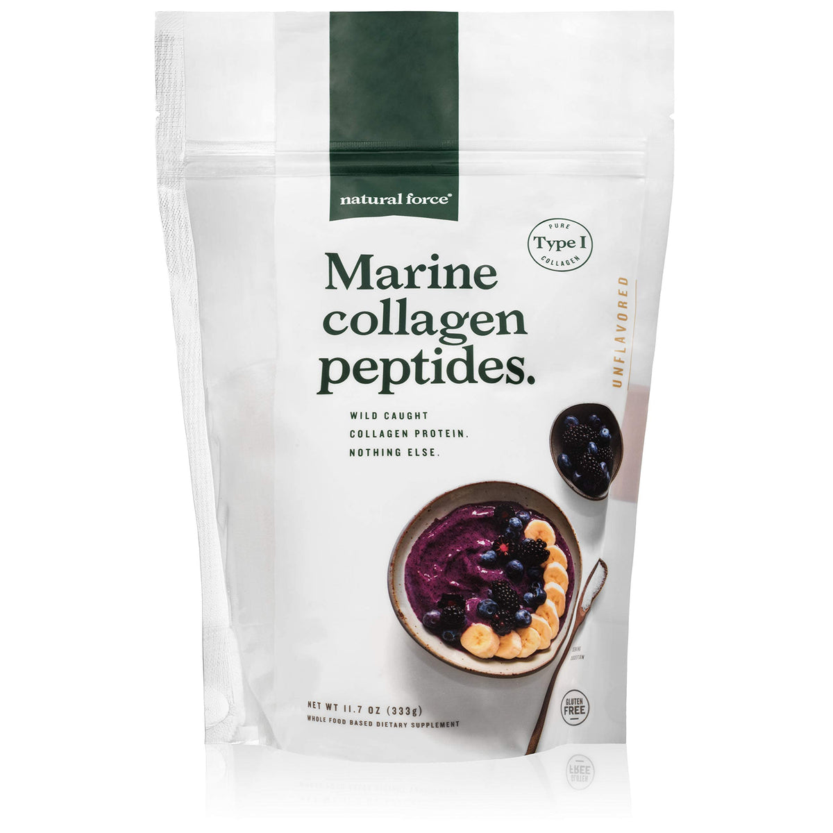Natural Force Collagene Marine poudre – protéine pure pour articulations et peau.