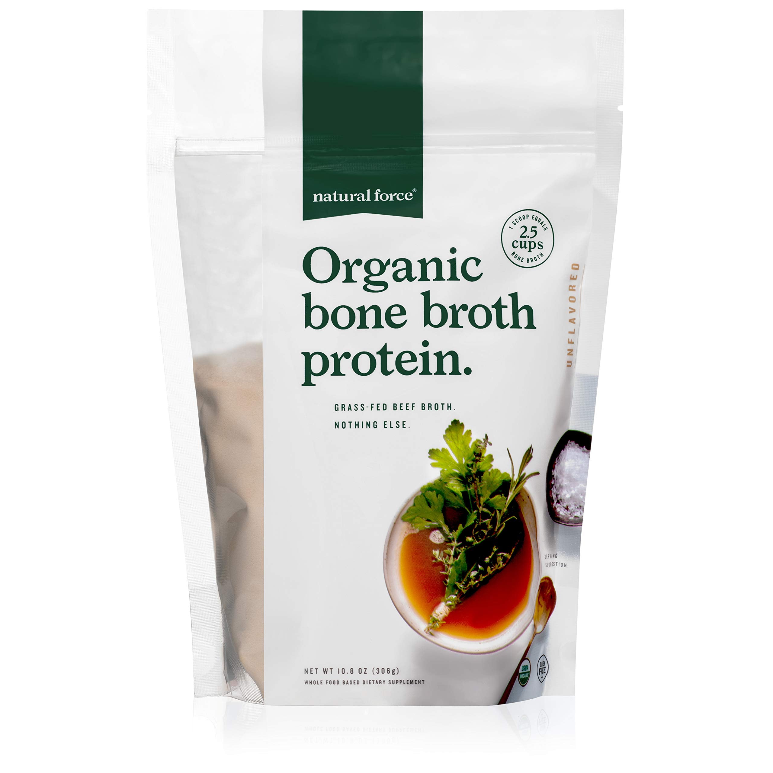 Natural Force Poudre Bouillon Bio - emballage pratique pour cuisiner des plats protéinés