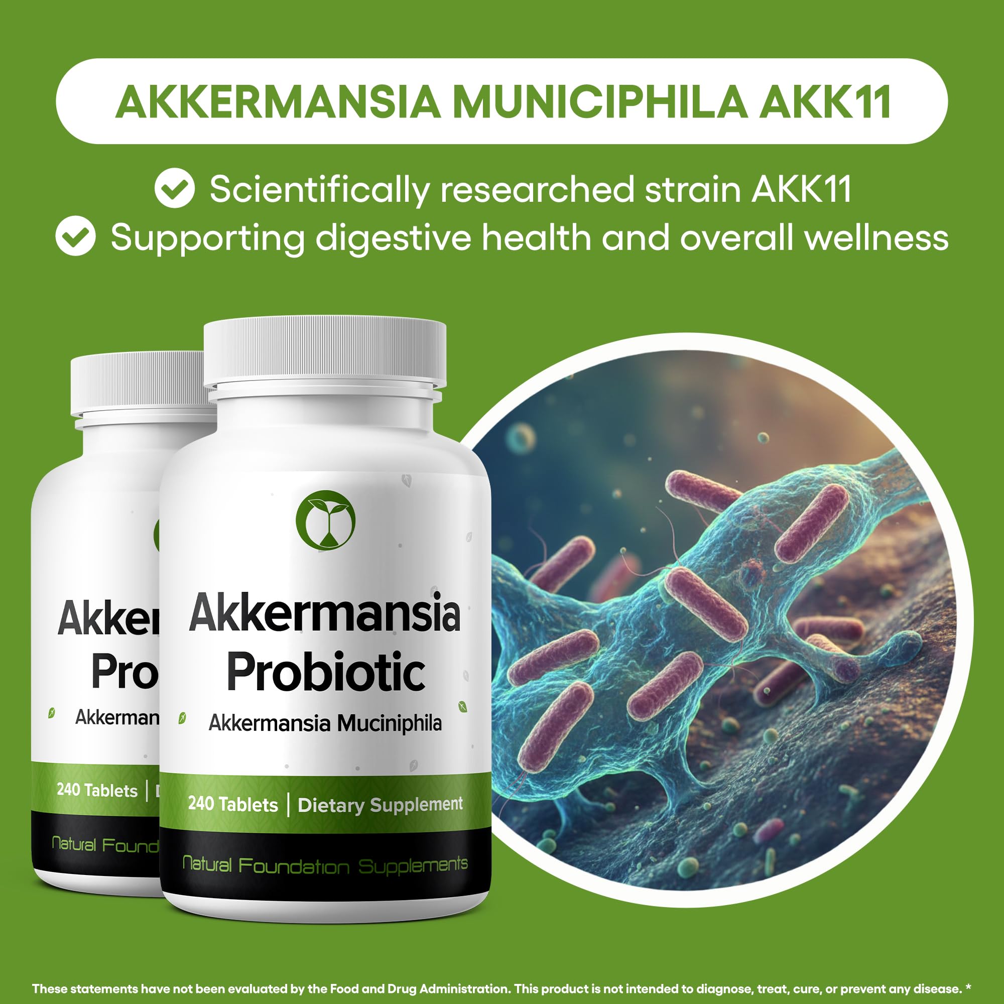 Capsules Natural Foundation Supplements Akkermansia Muciniphila, facile prise pour le quotidien et la constance du microbiote.