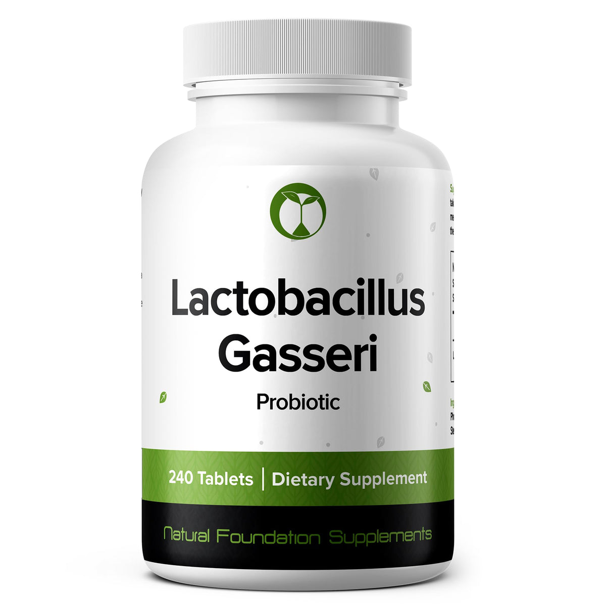 Natural Foundation Supplements Lactobacillus Gasseri – bouteille avec soutien digestif potentiel