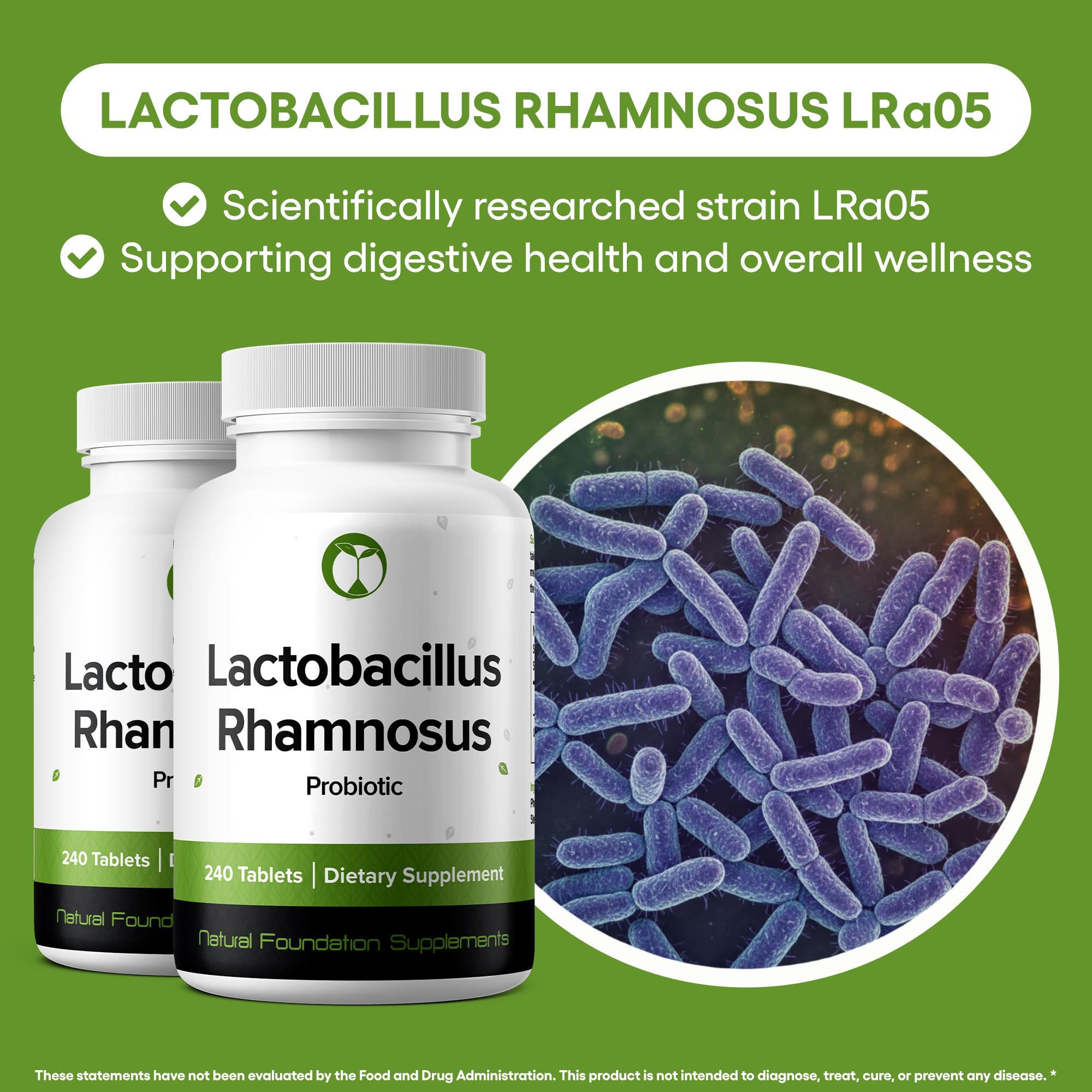 Natural Foundation Supplements Lactobacillus Gasseri – comprimés 3 milliards UFC, utilisation quotidienne