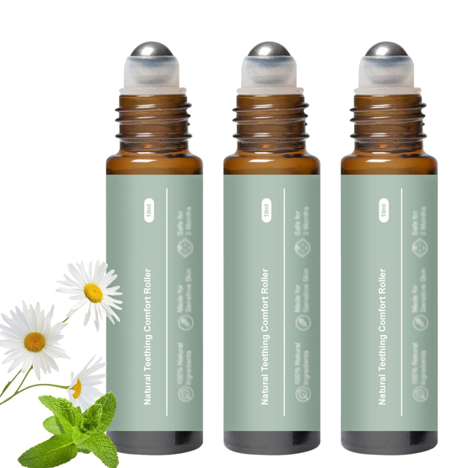 Natural Gentle rouleau dentition, lot de 3, pratique pour les trajets.