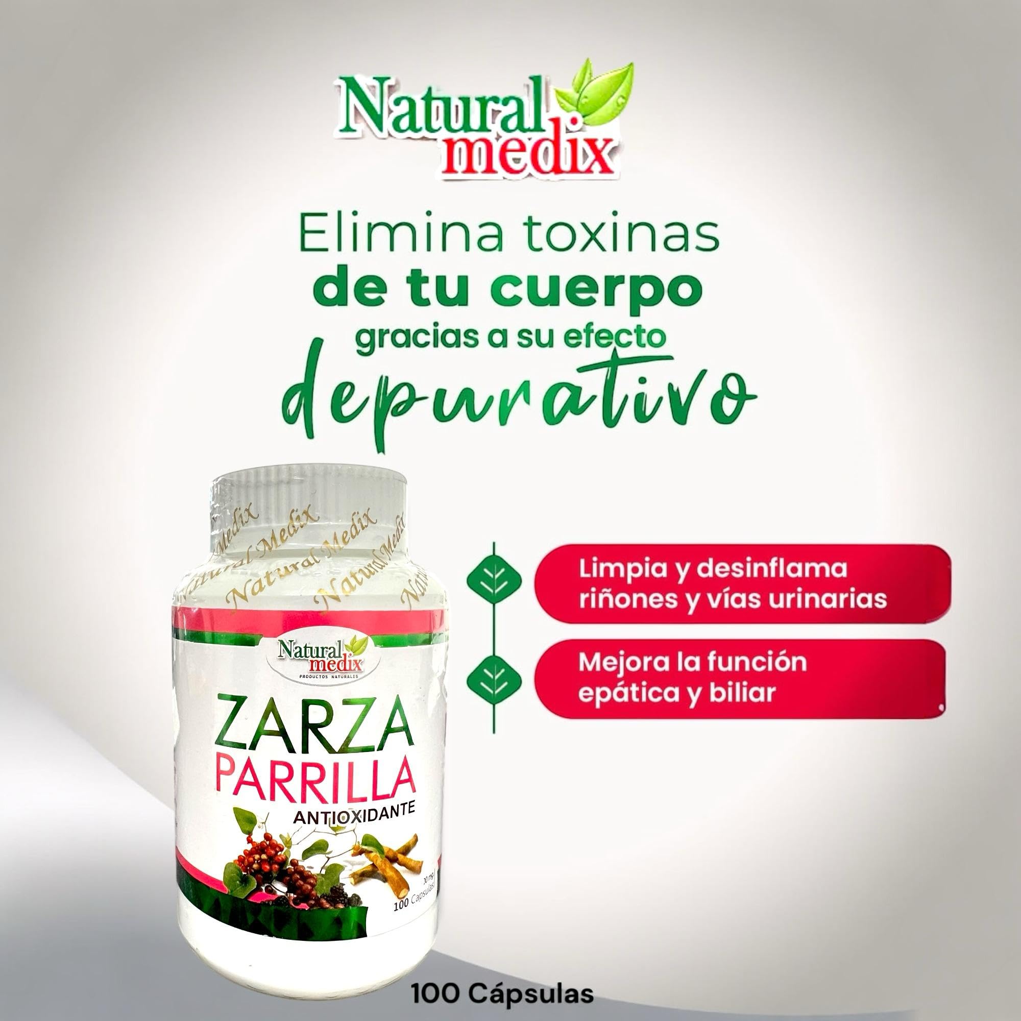 Natural Medix Zarzaparrilla – utilisation quotidienne avec hydratation et vitalité.