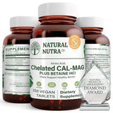 Natural Nutra Calcium Magnésium, tablettes 1000/500, soutien potentiel des os.