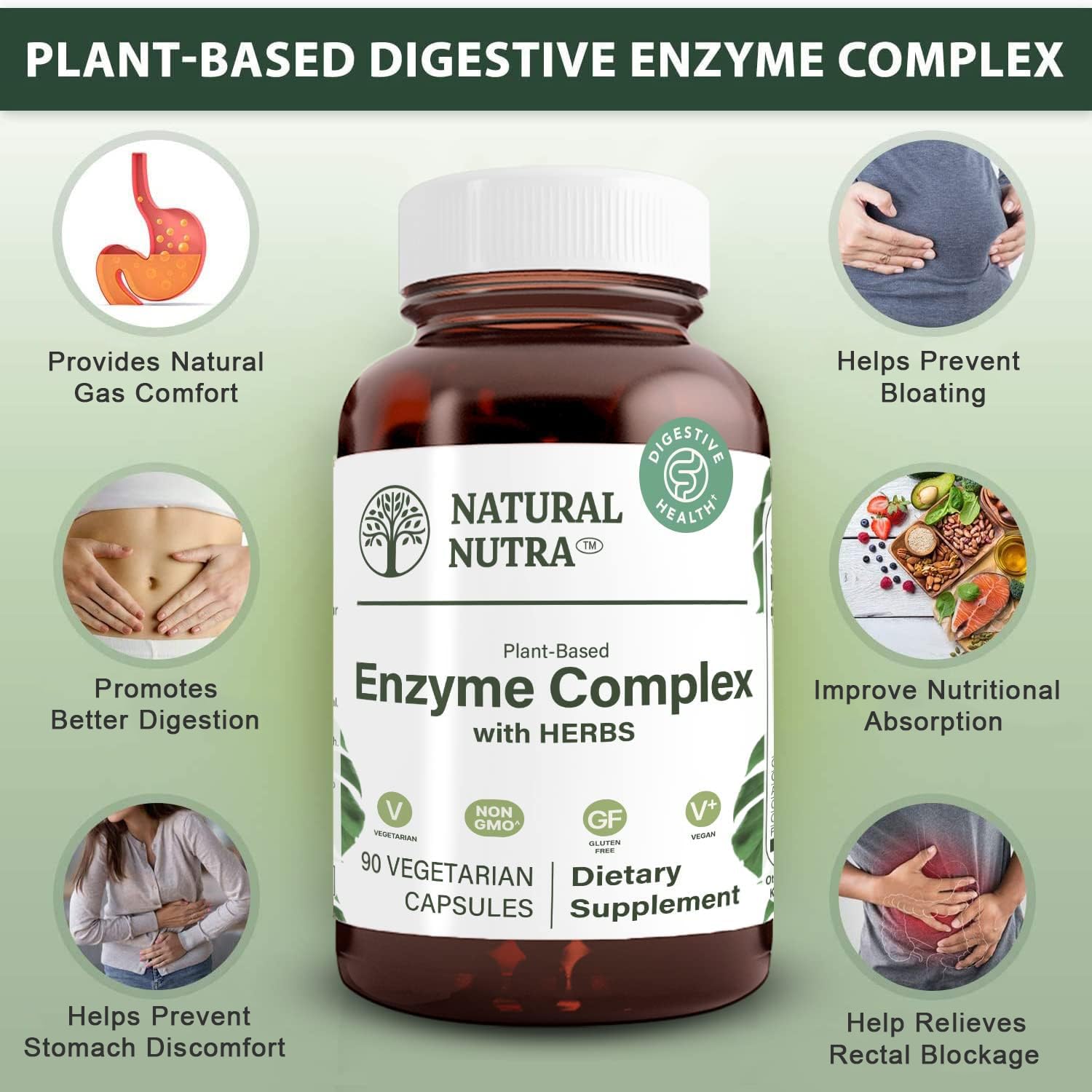 Natural Nutra: capsules véganes de 90 pièces faciles à avaler.