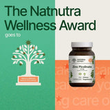 Natural Nutra Zinc Picolinate – emballage en verre ambré recyclable et sûr.