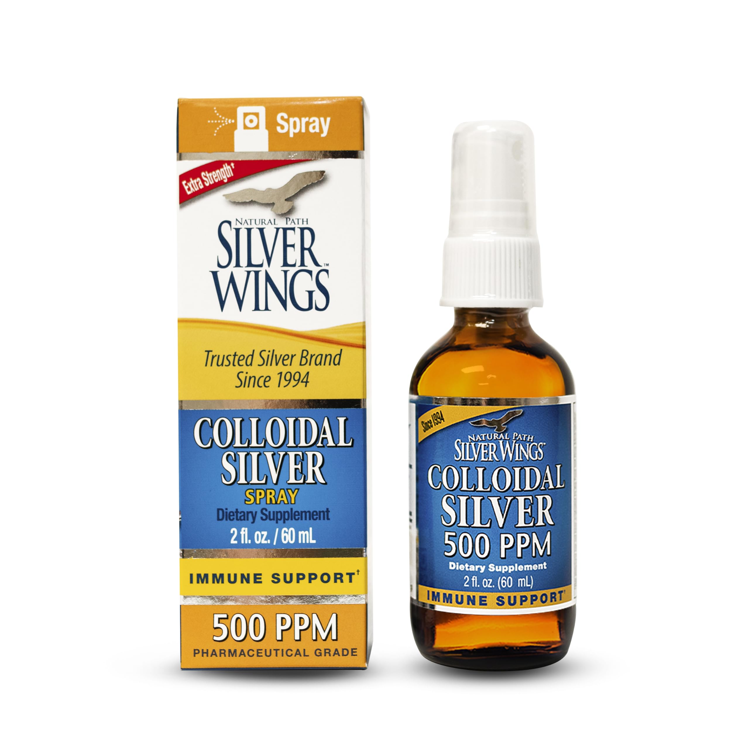 Natural Path Silver Wings argent colloïdal – flacon pompe pratique pour application ciblée